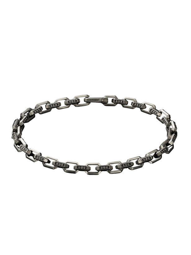 Photo: David Yurman - Streamline® Sterling Silver Diamond Chain Bracelet - Silver