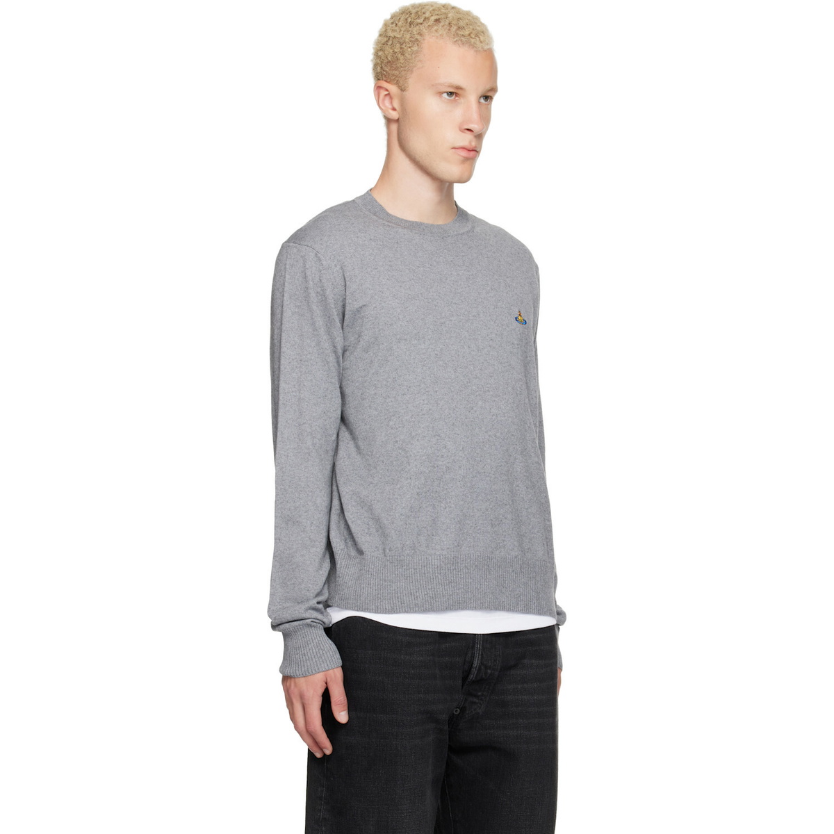 Vivienne Westwood Gray Alex Round Neck Sweater