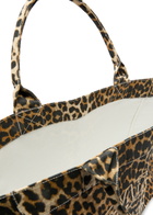 Ganni Printed Xxl Shopper Canvas Tote bag - Leopard - One Size
