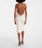 Tom Ford Halterneck silk sablé cocktail dress