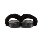 Baja East Black Fila Edition Shearling Drifter Slides