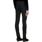 Saint Laurent Black Coated Skinny Jeans