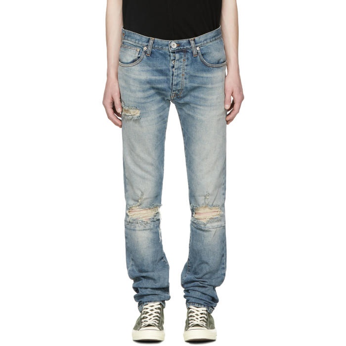 Photo: Unravel Blue Distressed Stretch Jeans 