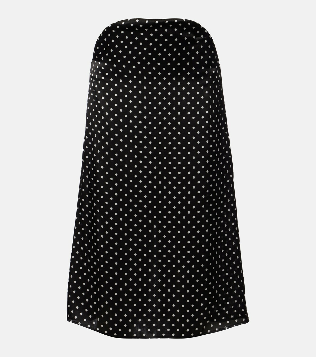 Jean Paul Gaultier Cutout polka-dot silk midi skirt