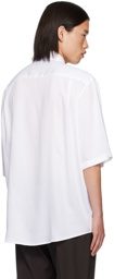 Acne Studios White Embroidered Logo Shirt