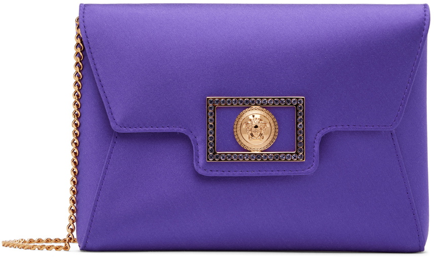 Versace Purple Crystal La Medusa Bag Versace 