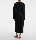 Plan C Cotton-blend midi dress