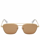 Le Specs Diametric Ii Sunglasses in Bright Gold/Chocolate Mono 
