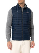 MC2 Saint Barth Man Navy Blue Padded Vest Aspen