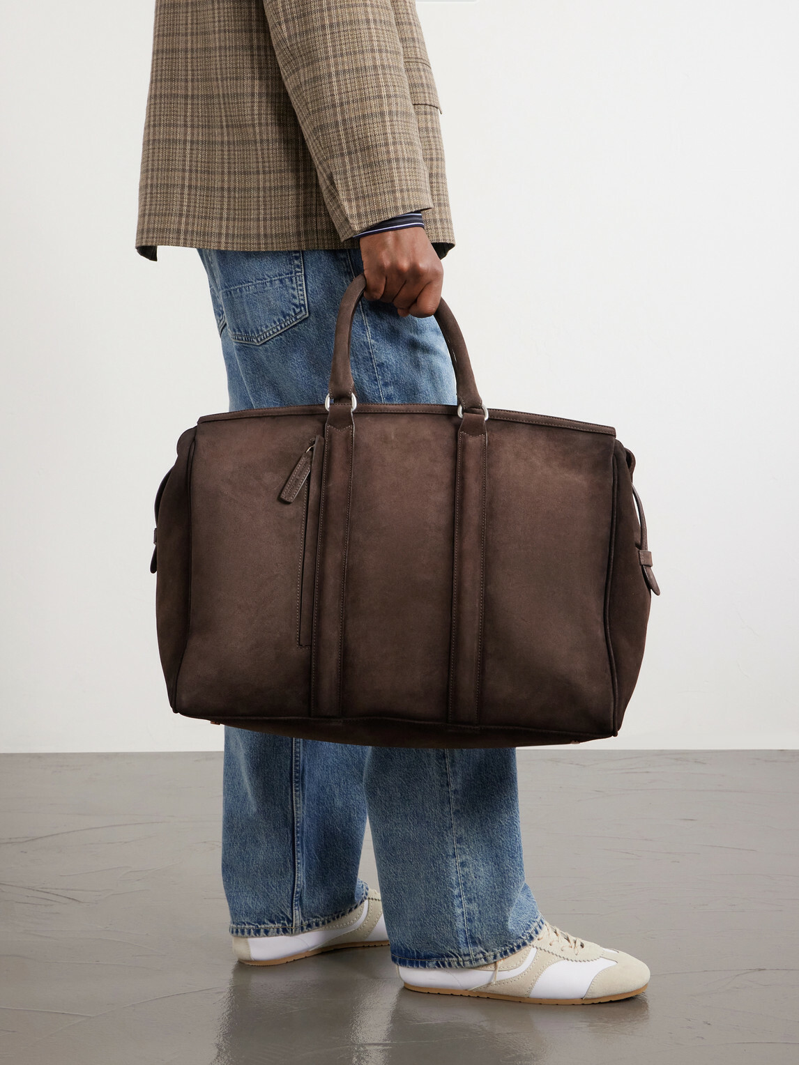 Officine Creative - Quentin 009 Suede Weekend Bag