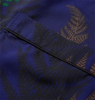 Sacai - Camp-Collar Patchwork Printed Voile Shirt - Blue