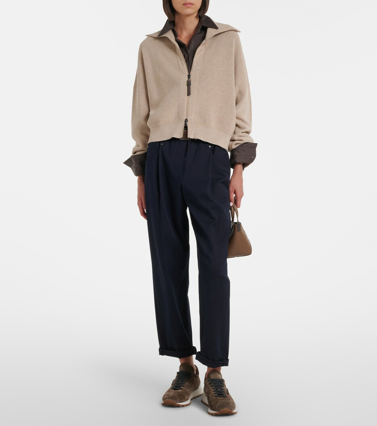 Brunello Cucinelli Monili suede sneakers