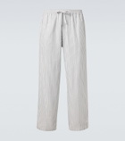 Umit Benan Julian striped cotton wide-leg pants