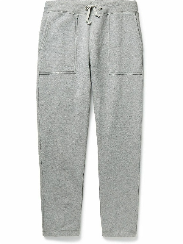 Photo: Save Khaki United - Tapered Organic Cotton-Jersey Sweatpants - Gray