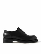 The Row - Oiled-Leather Derby Shoes - Black