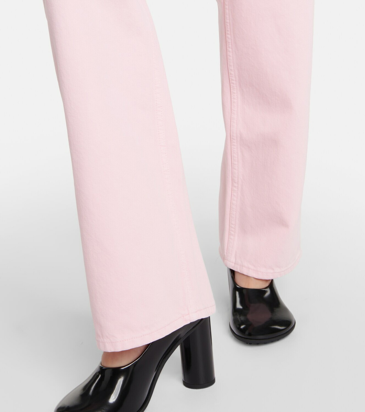 パンツ BOTTEGA VENETA Women Straight Pants 810492V4NE0 5081 PINK BOTTEGA VENETA Checked crepe straight-leg pants | NET-A-PORTER