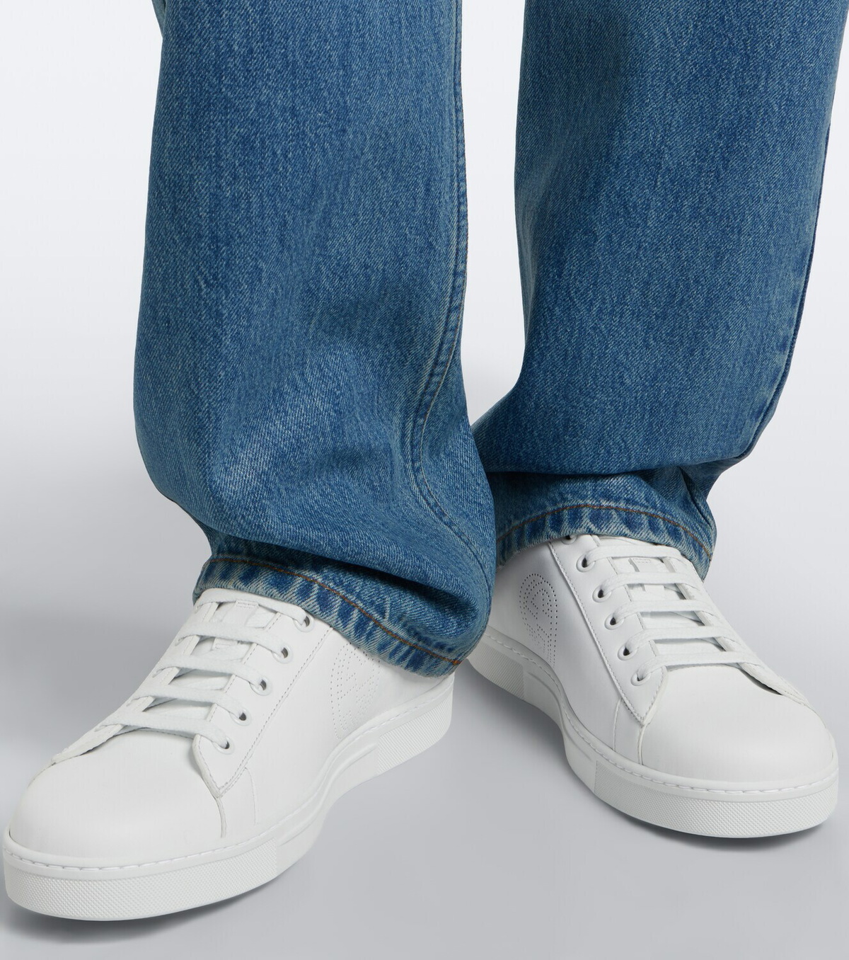 Gucci Ace Web Stripe leather sneakers