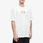 Comme des Garçons SHIRT Men's x Lacoste Large Croc Logo T-Shirt in White/Gold