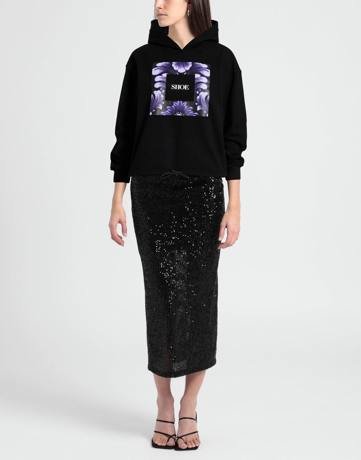Shoe Womens Sweatshirt in Black