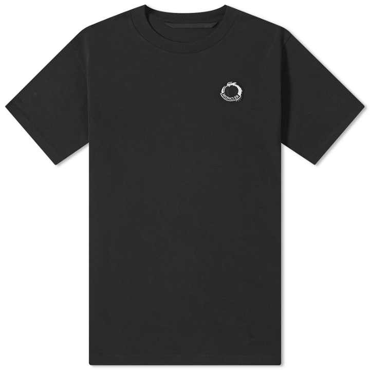Photo: Moncler Men's Dragon Short Sleeve T-Shirt in Black
