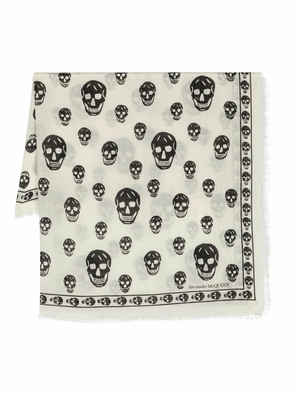 ALEXANDER MCQUEEN - Biker Skull Wool Scarf Alexander McQueen