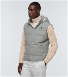 Brunello Cucinelli - Wool, silk and cashmere down vest