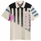 Les Deux Men's Prince Intarsia Knitted Polo in Light Ivory