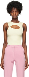 REMAIN Birger Christensen Yellow Cutout Tank Top