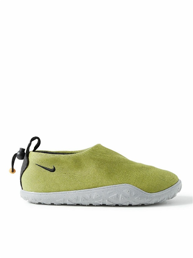 Photo: Nike - ACG Moc Leather-Trimmed Canvas Slip-On Sneakers - Green