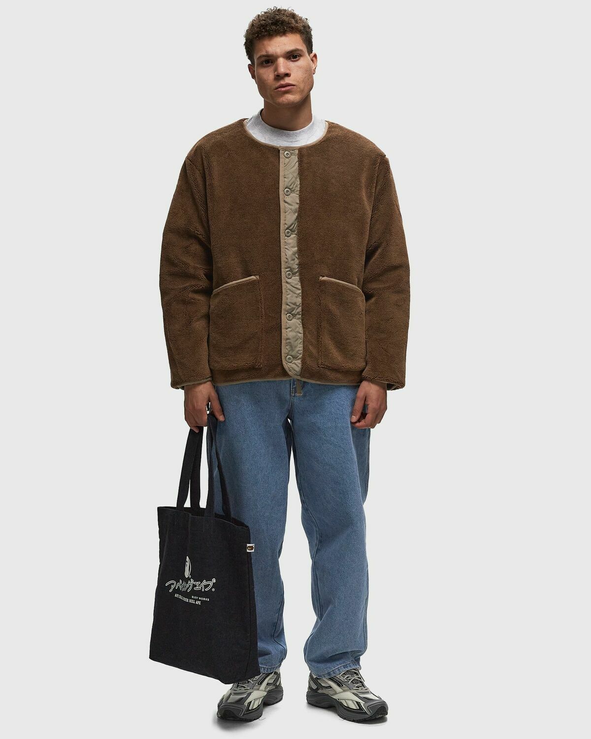Taion MILITARY RIVERSIBLE CREW NECK DOWN JKT brown/green Taion MILITARY RIVERSIBLE CREW NECK DOWN JKT brown/green