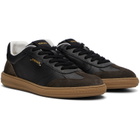 Versace Black & Brown Greca Court Nappa & Suede Sneakers