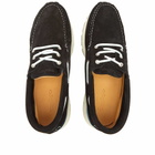 EasyMoc Men's Merrimack Boat Sneakers in Black Suede
