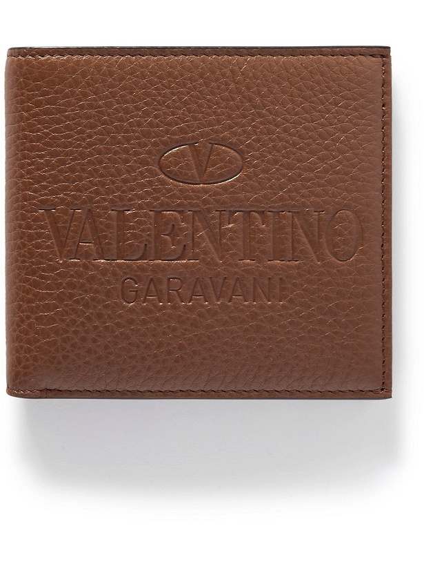 Photo: Valentino - Valentino Garavani Logo-Debossed Full-Grain Leather Billfold Wallet