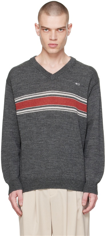 Photo: Commission Gray Stripe Sweater