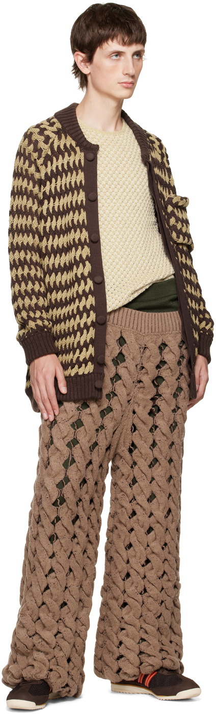 Isa Boulder Beige & Brown Tinybasket Cardigan