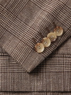 Paul Smith - Slim-Fit Prince of Wales Checked Wool, Cotton and Linen-Blend Blazer - Brown