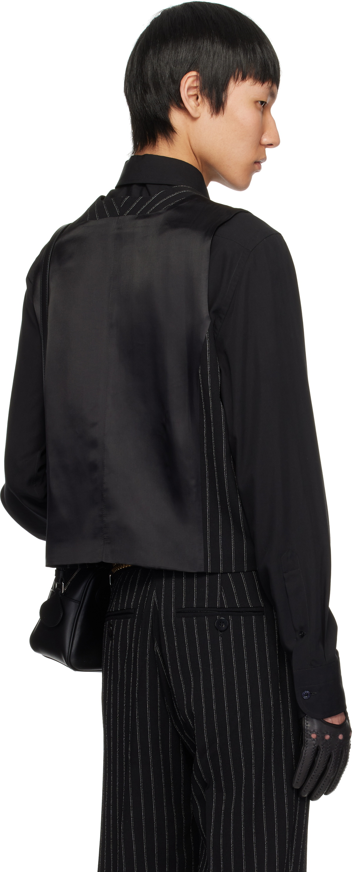 ERNEST W. BAKER PIN STRIPE POLO Ernest W. Baker Black Pinstripe