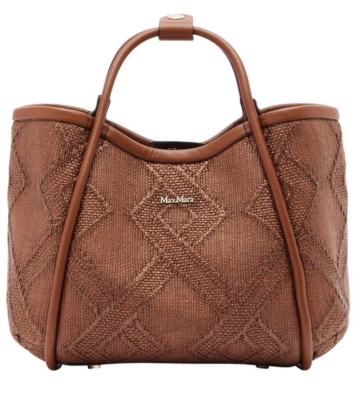 Photo: Max Mara Marin Small leather-trimmed top-handle bag