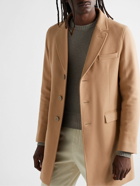 Herno - Layered Wool-Blend Twill and Nylon Coat - Brown