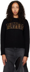 Puppets and Puppets Black Spiderweb Sequin Sweater