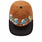 Butter Goods x The Smurfs Band 6 Panel Cap in Brown/Black