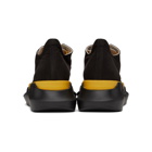 Rick Owens Drkshdw Black and Yellow Abstract Sneakers