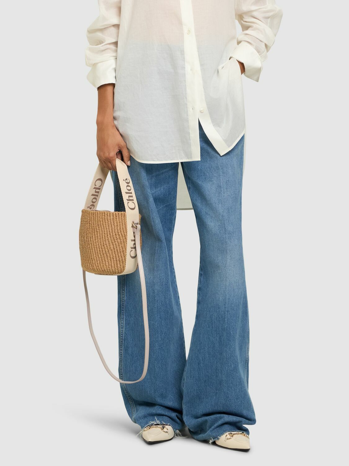 CHLOÉ Small Woody Bucket Top Handle Bag