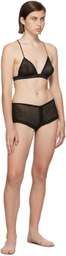 Kiki de Montparnasse Black Cashmere & Silk Intime Bra