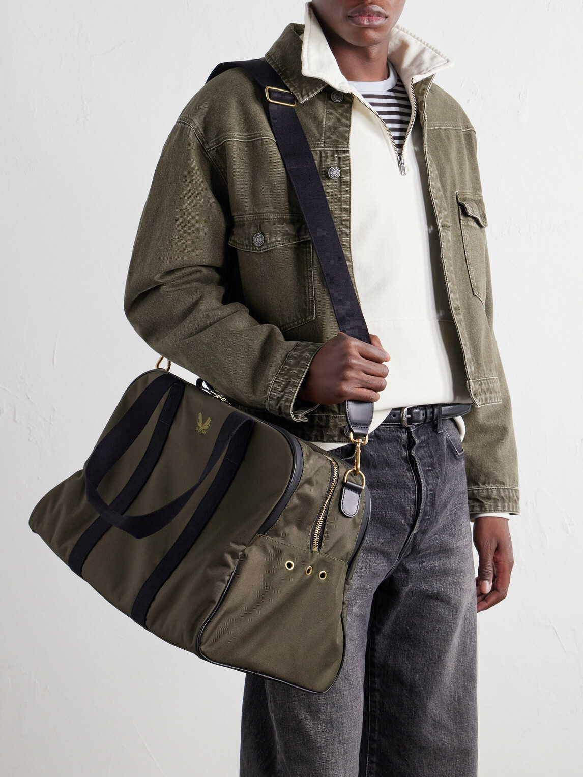 Bennett Winch - Sport Holdall Leather-Trimmed Cotton-Canvas Weekend Bag - Green