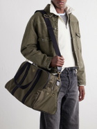 Bennett Winch - Sport Holdall Leather-Trimmed Cotton-Canvas Weekend Bag - Green