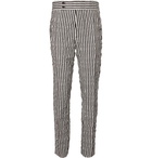 Haider Ackermann - Slim-Fit Tapered Striped Wool and Cotton-Blend Twill Trousers - Men - White