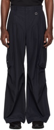 Wooyoungmi Navy Tucked Trousers