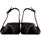 Valentino Garavani Black VLogo Heartip Slingback Heels