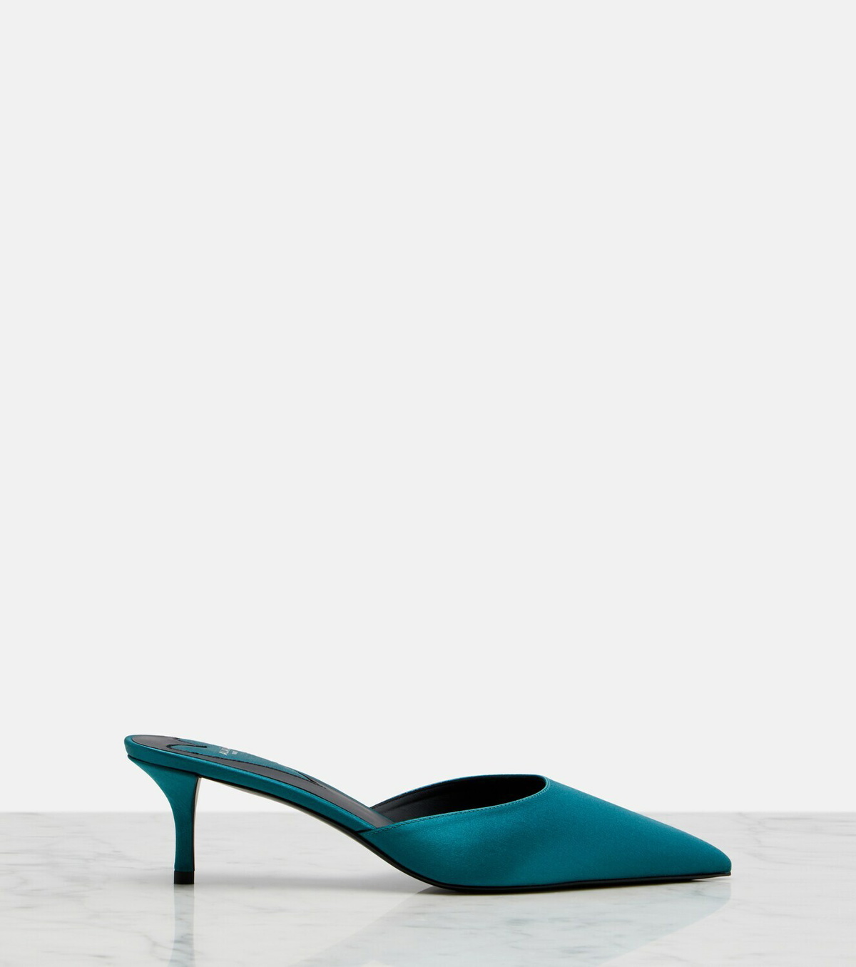 Alaïa Le Coeur satin mules